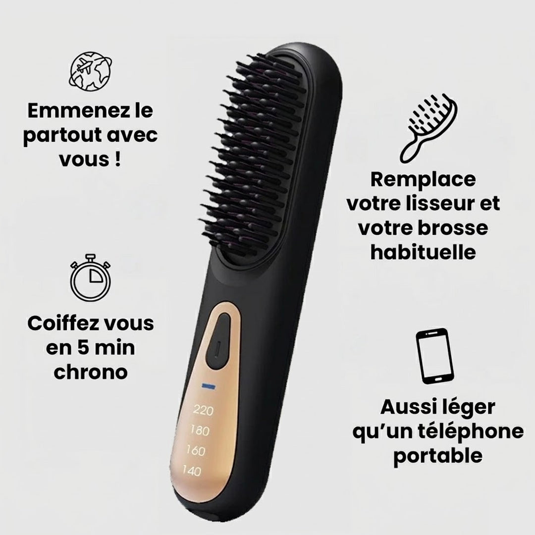AirSmooth Comb — Lissez. Sans Fil. Sans Brûlure. Partout.